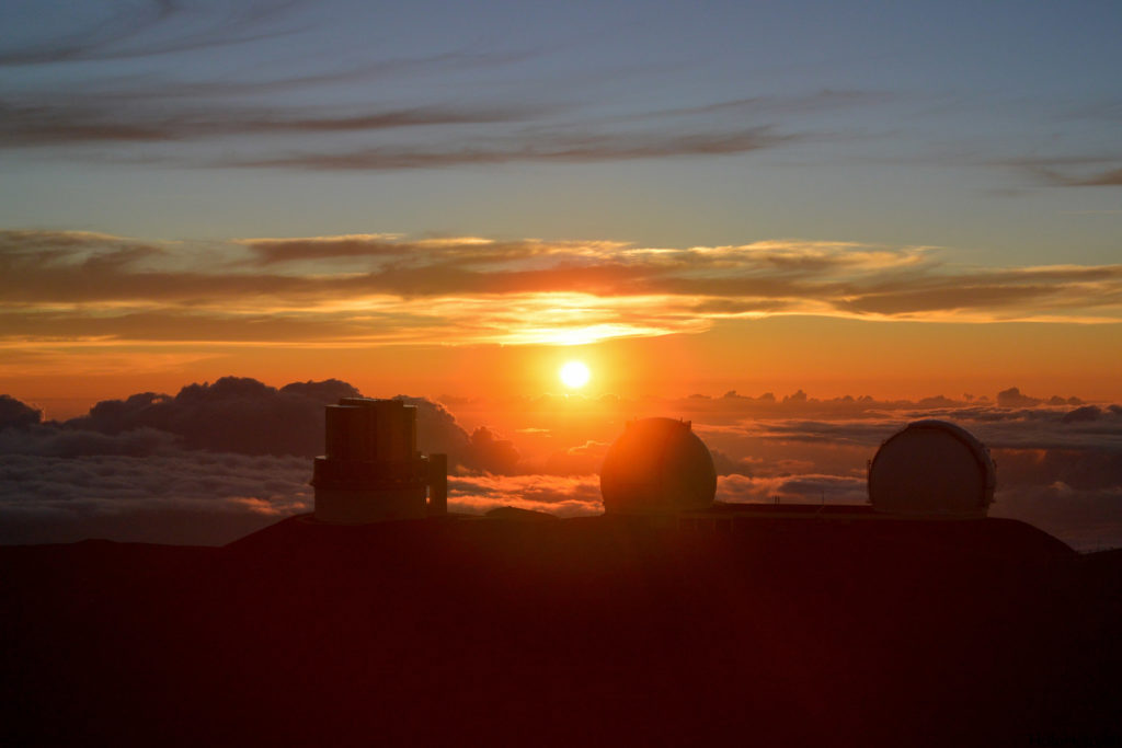 Sonnenuntergang auf dem Mauna Kea, Big Island
