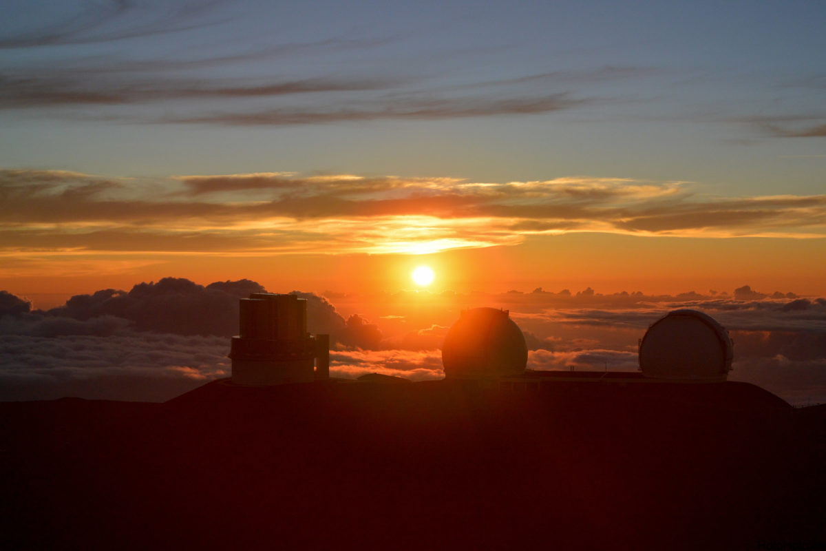 Sonnenuntergang auf dem Mauna Kea, Big Island
