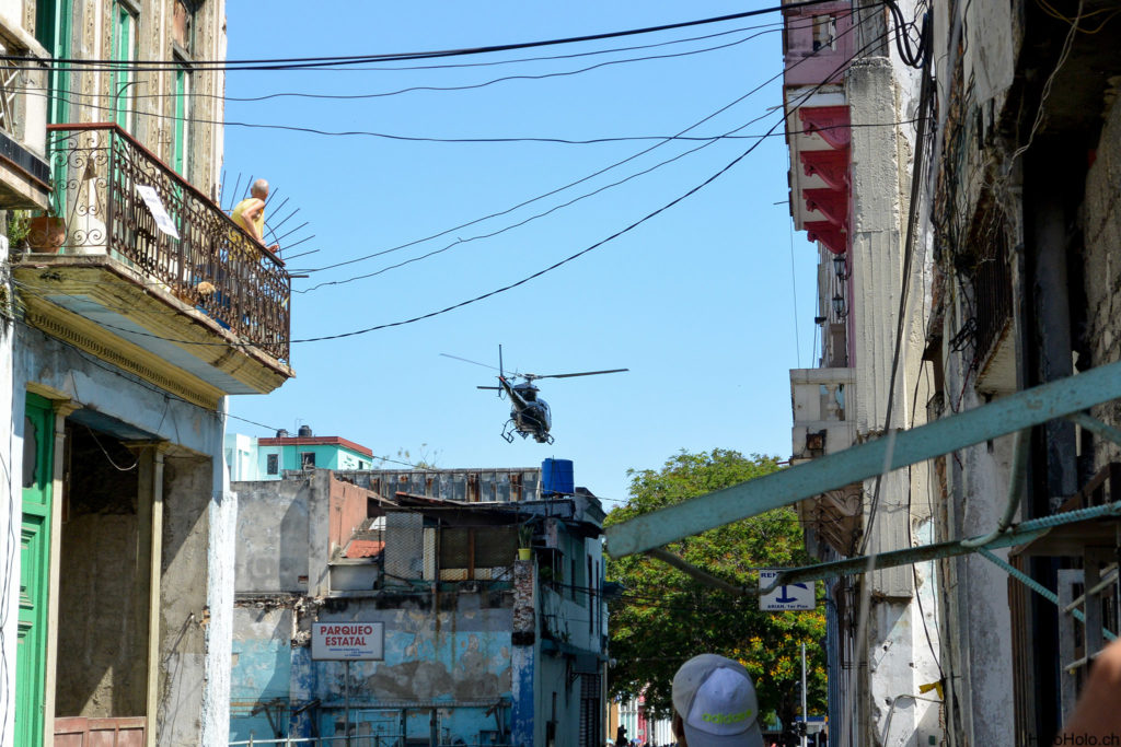 Hollywood Helicopter in Havanna, Fast and Furious movie set