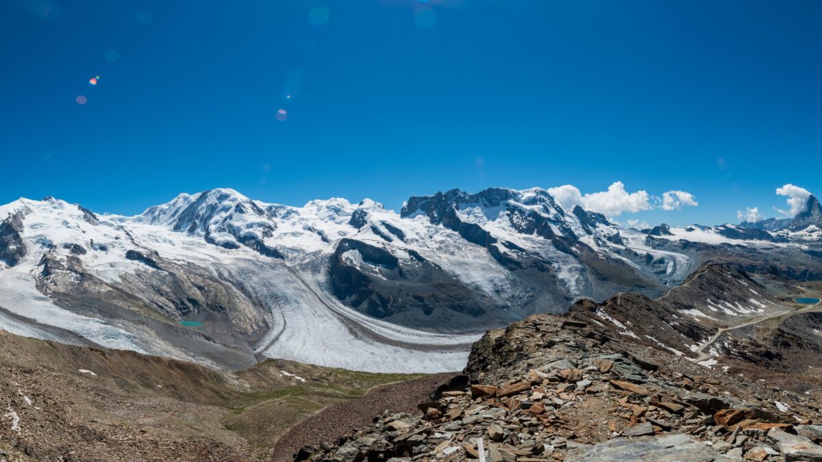 Gletscher Aussicht auf dem Grat